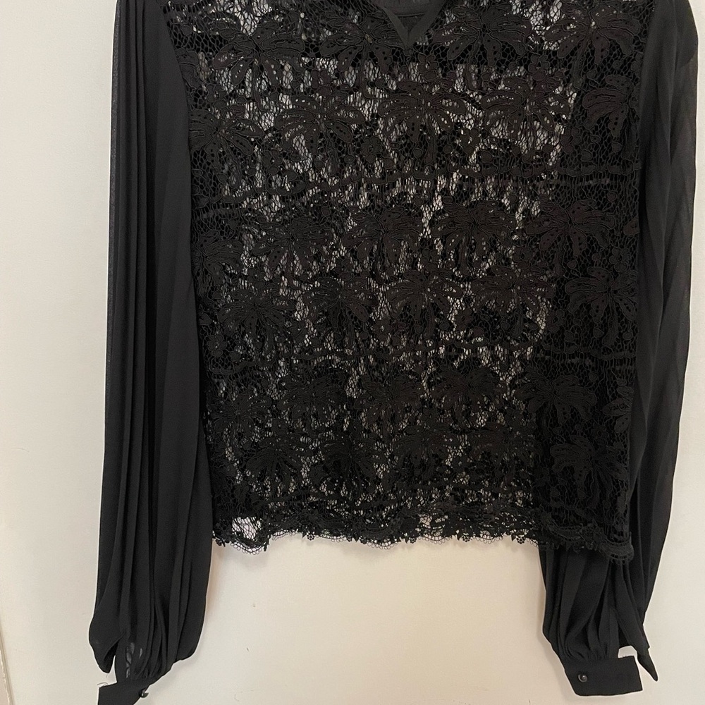 Elegant Black Lace Women's Top